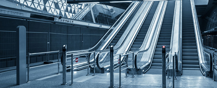 escalator handrails